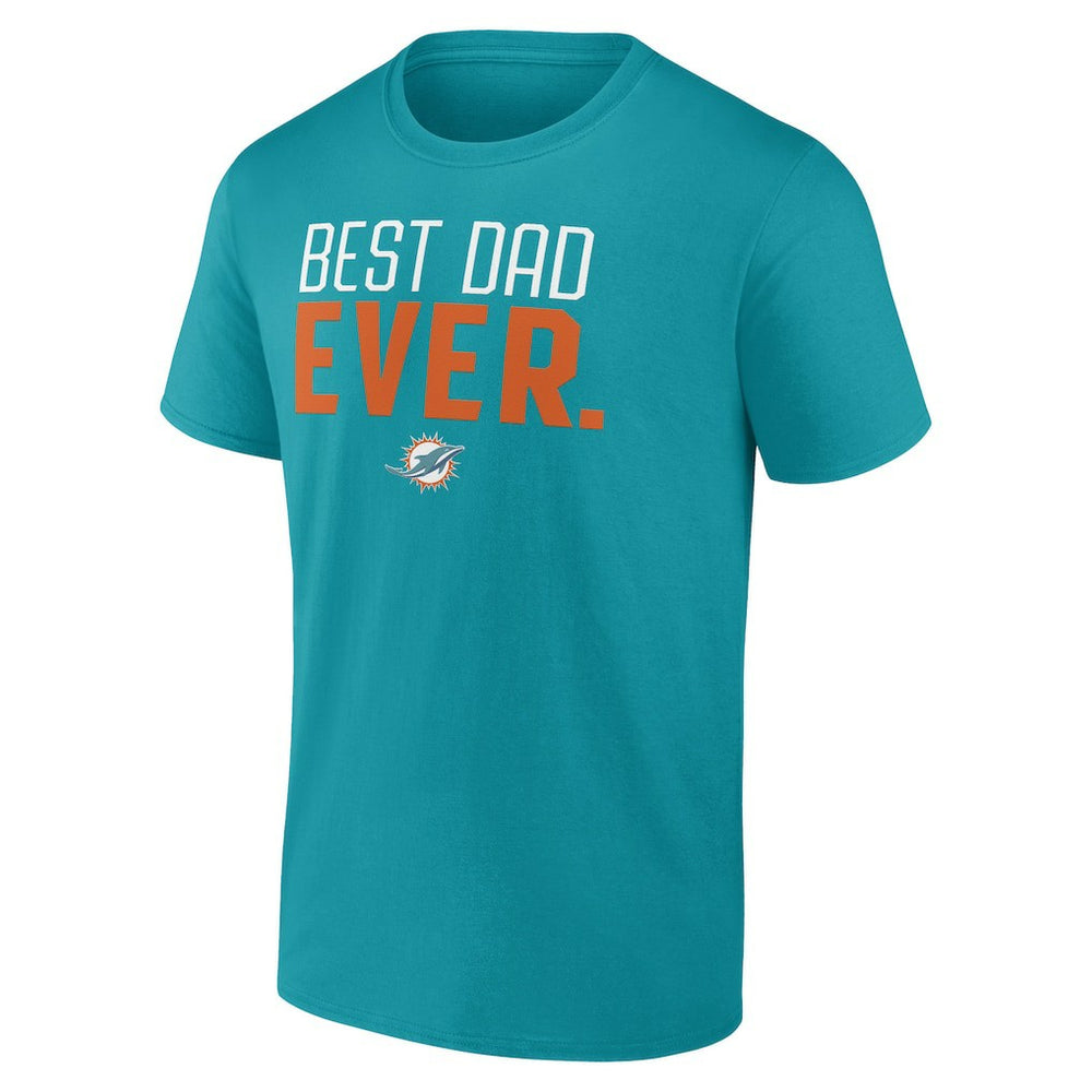 Miami Dolphins Best Dad Ever Team T-Shirt - Aqua sale