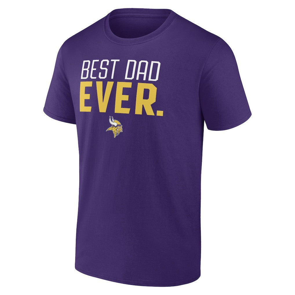 Minnesota Vikings Best Dad Ever Team T-Shirt - Purple for sale