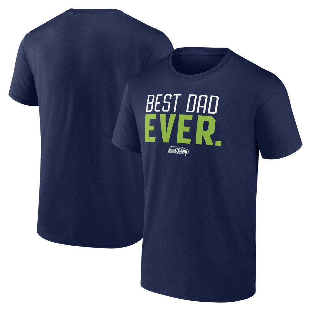 Seattle Seahawks Best Dad Ever Team T-Shirt - College Navy outlet
