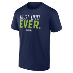 Seattle Seahawks Best Dad Ever Team T-Shirt - College Navy outlet