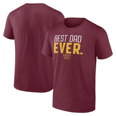 Washington Commanders Best Dad Ever Team T-Shirt - Burgundy online