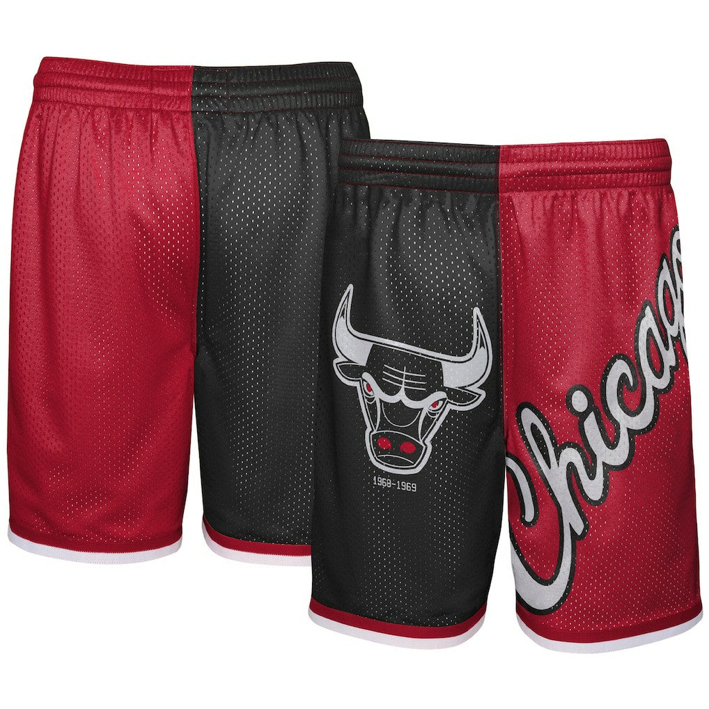 Chicago Bulls Youth Hardwood Classics Big Face 5.0 Shorts - Black/Red cheap