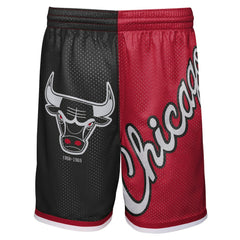 Chicago Bulls Youth Hardwood Classics Big Face 5.0 Shorts - Black/Red cheap