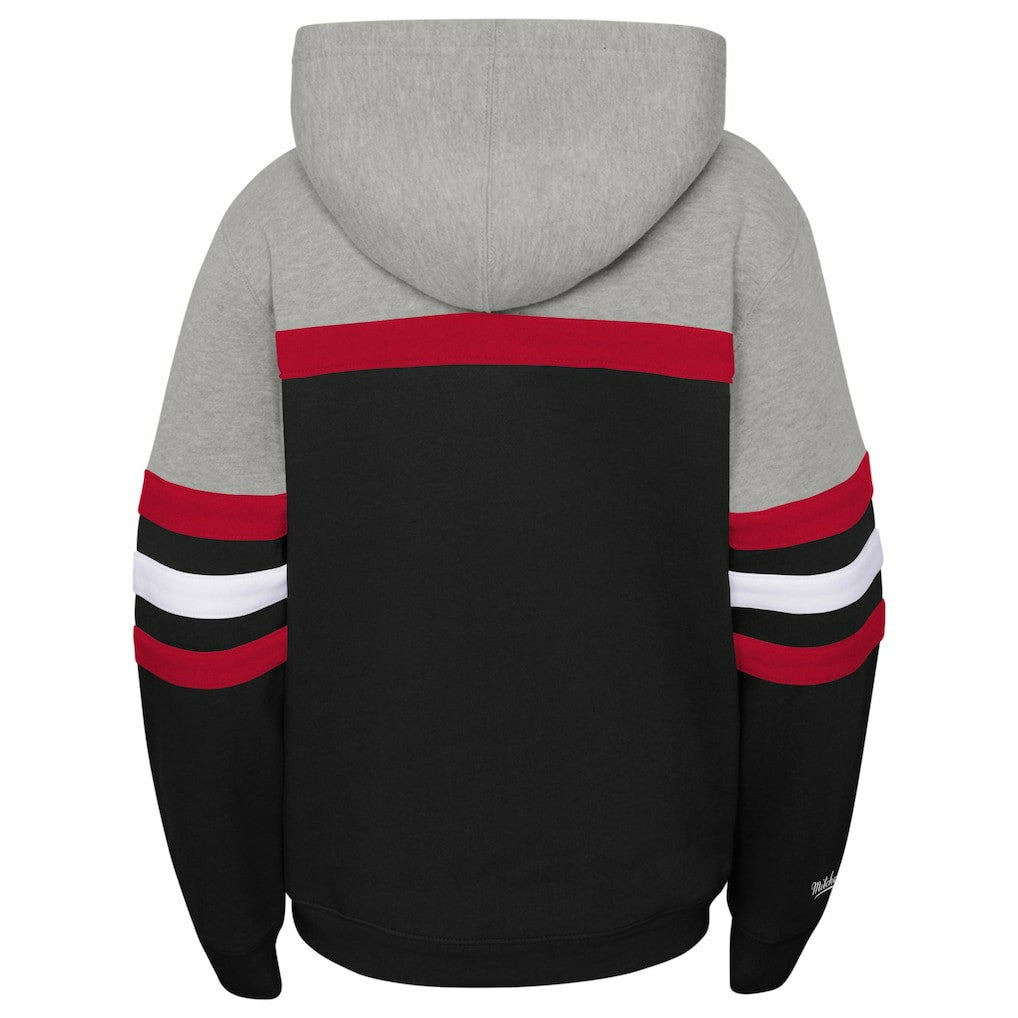 Chicago Bulls Youth Hardwood Classics Head Coach Pullover Hoodie - Black/Heather Gray sale