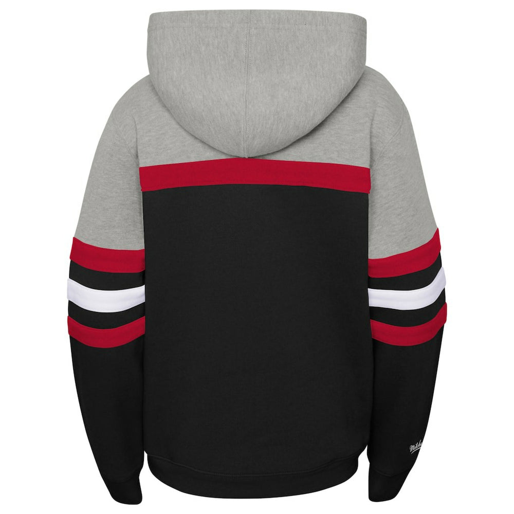 Chicago Bulls Youth Hardwood Classics Head Coach Pullover Hoodie - Black/Heather Gray sale