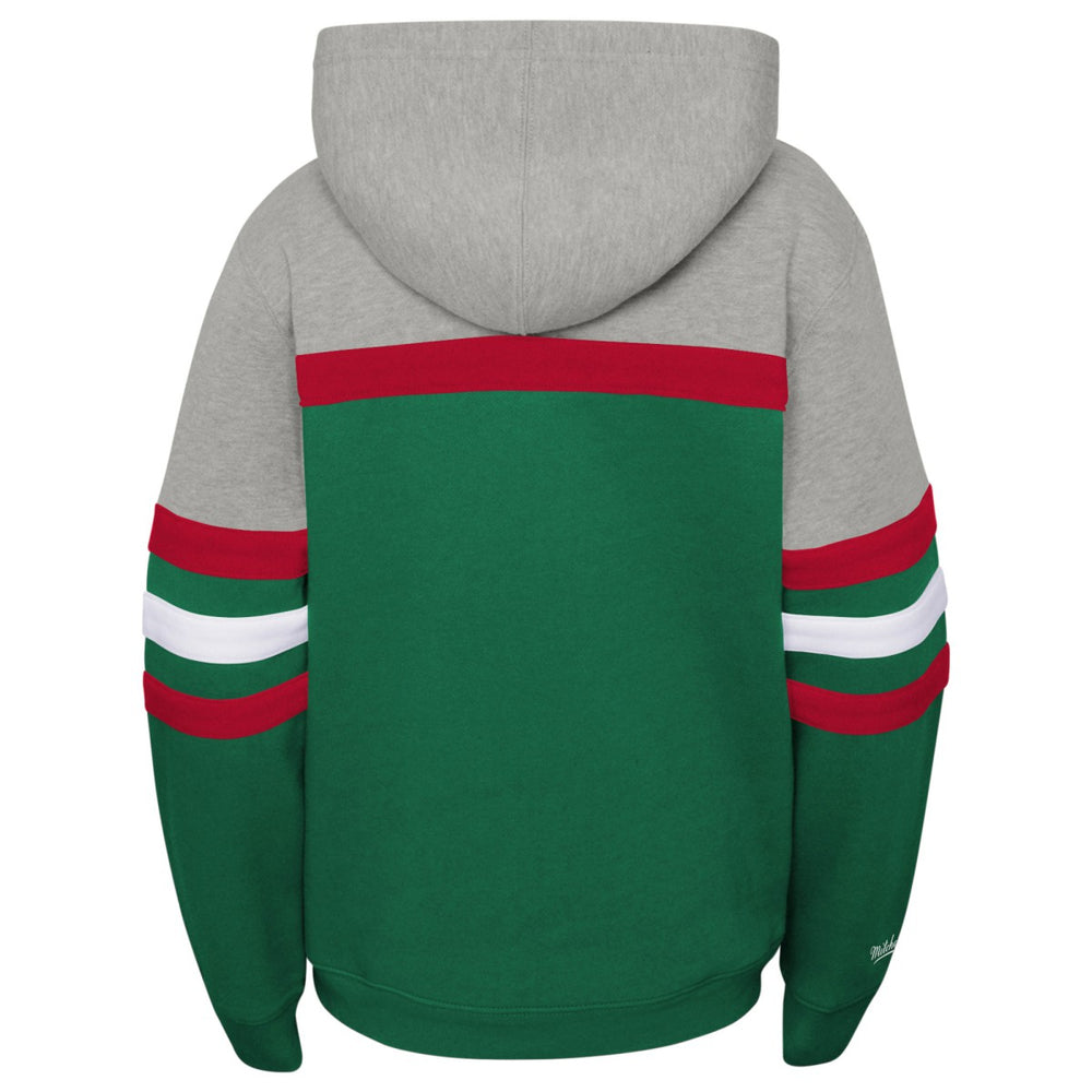 Milwaukee Bucks Youth Hardwood Classics Head Coach Pullover Hoodie - Green/Heather Gray sale