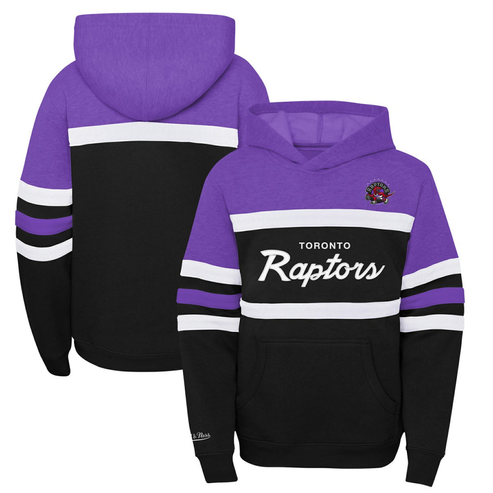 Toronto Raptors Youth Hardwood Classics Head Coach Pullover Hoodie - Purple/Heather Gray on sale