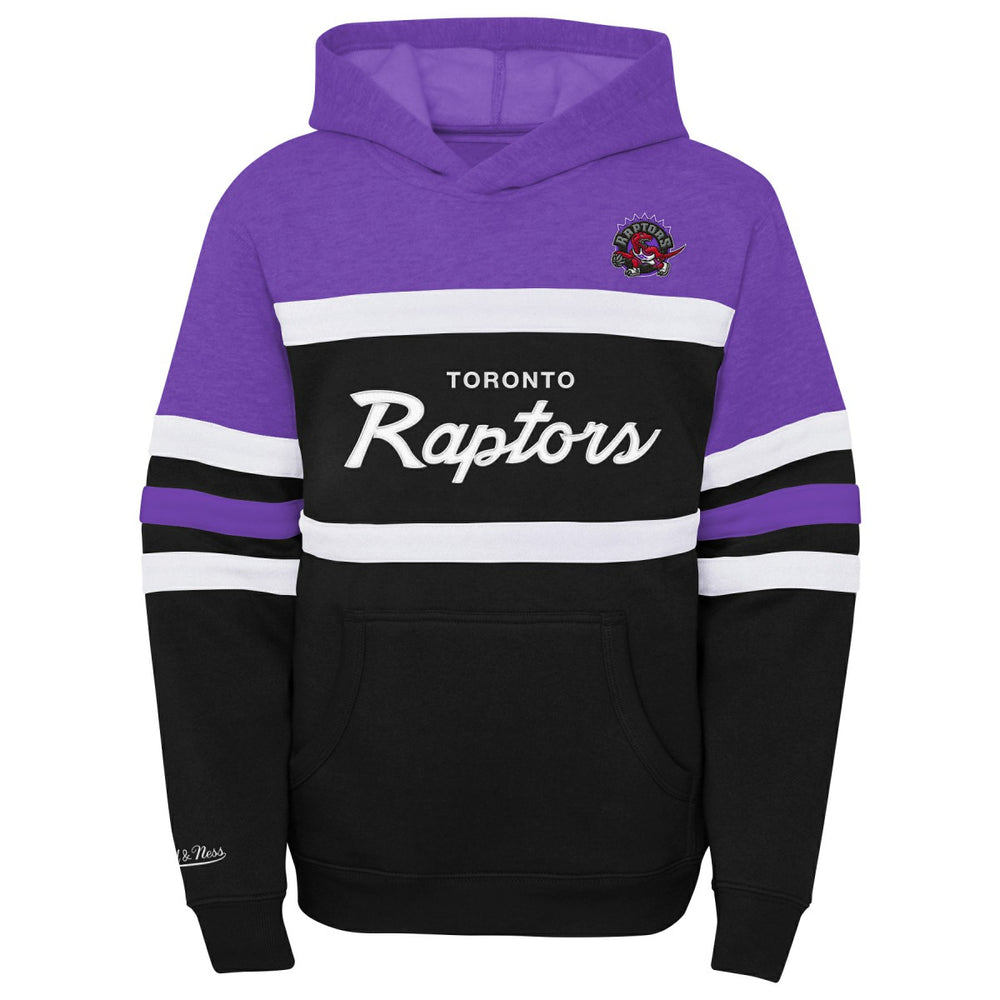 Toronto Raptors Youth Hardwood Classics Head Coach Pullover Hoodie - Purple/Heather Gray on sale