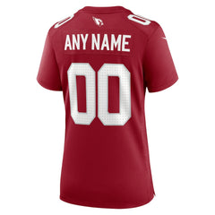 Arizona Cardinals Women's Custom Game Jersey - Cardinal discount