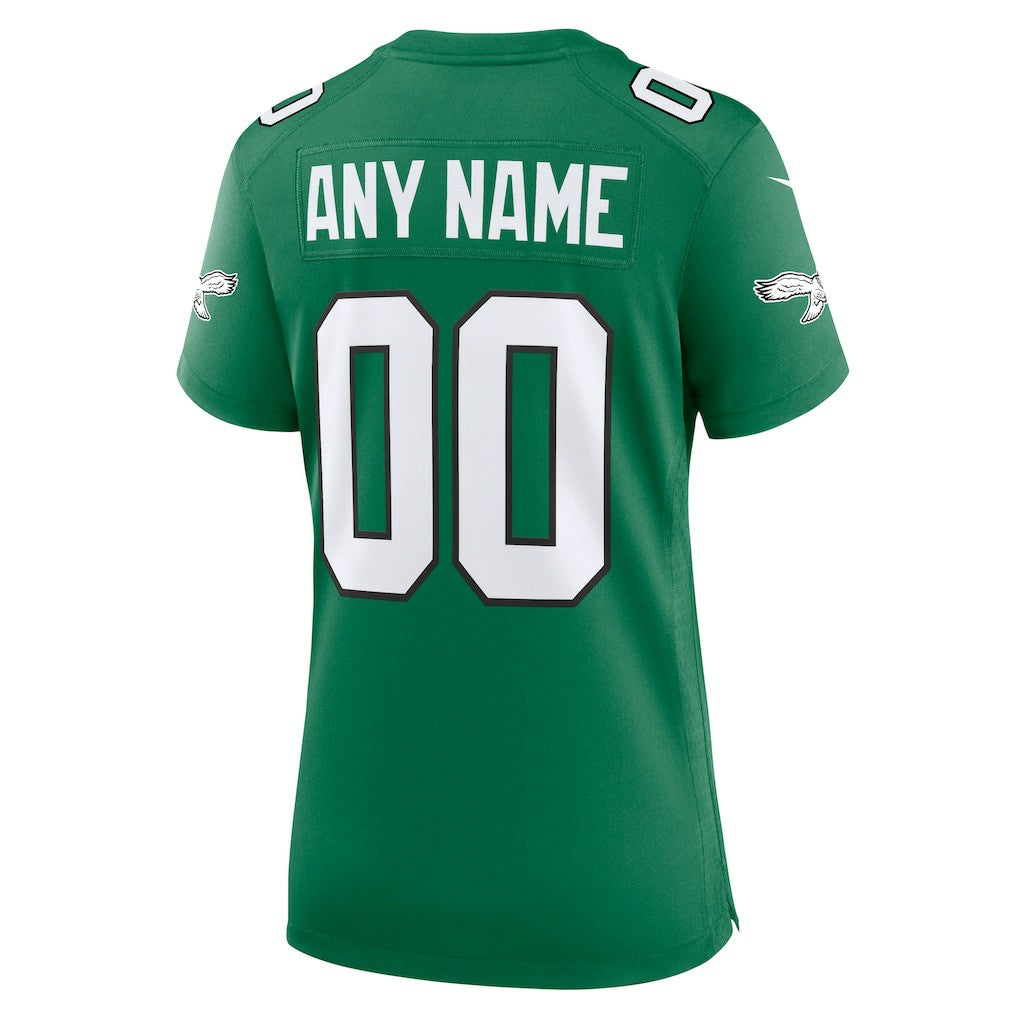 Philadelphia Eagles Women's Alternate Custom Game Jersey - Kelly Green for sale