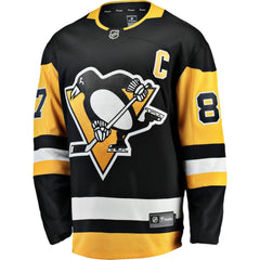 Sidney Crosby Pittsburgh Penguins Fanatics Captain Patch Home Breakaway Jersey - Black Jerseys