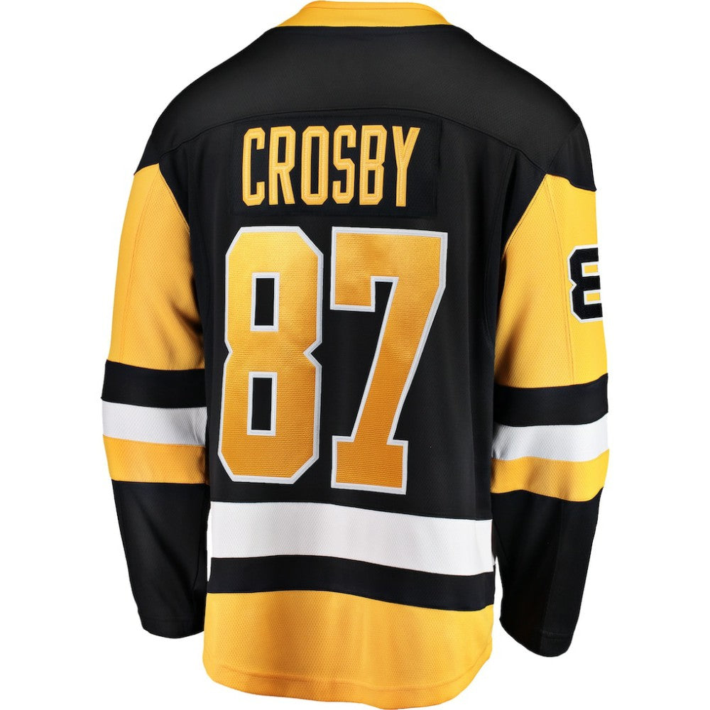 Sidney Crosby Pittsburgh Penguins Fanatics Captain Patch Home Breakaway Jersey - Black Jerseys