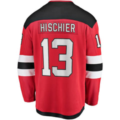 Nico Hischier New Jersey Devils Fanatics Captain Patch Home Breakaway Jersey - Red Jerseys