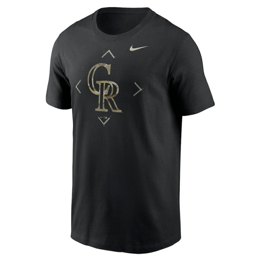 Colorado Rockies Camo Logo T-Shirt Black