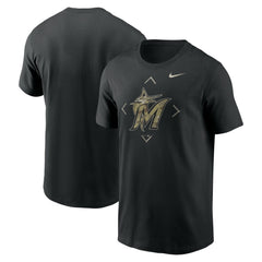 Miami Marlins Camo Logo T-Shirt Black