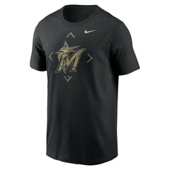 Miami Marlins Camo Logo T-Shirt Black