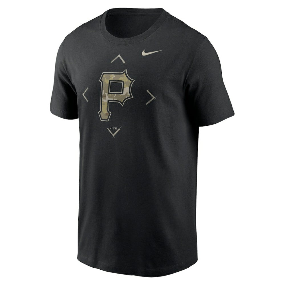 Pittsburgh Pirates Camo Logo T-Shirt Black