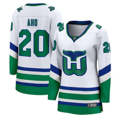 Sebastian Aho Carolina Hurricanes Fanatics Women's Throwback Breakaway Jersey - White Jerseys