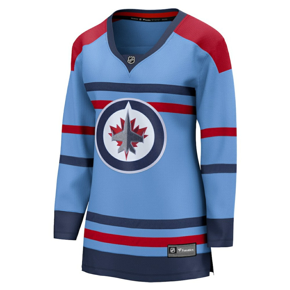 Winnipeg Jets Fanatics Women's Alternate Anniversary Breakaway Jersey - Light Blue Jerseys