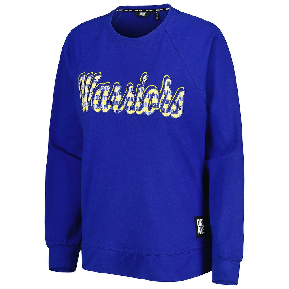 Golden State Warriors DKNY Sport Women's Regina Raglan Pullover Sweatshirt sale - Royal on sale