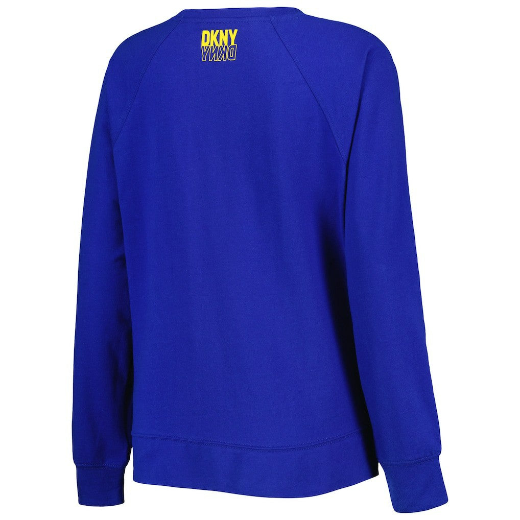 Golden State Warriors DKNY Sport Women's Regina Raglan Pullover Sweatshirt sale - Royal on sale