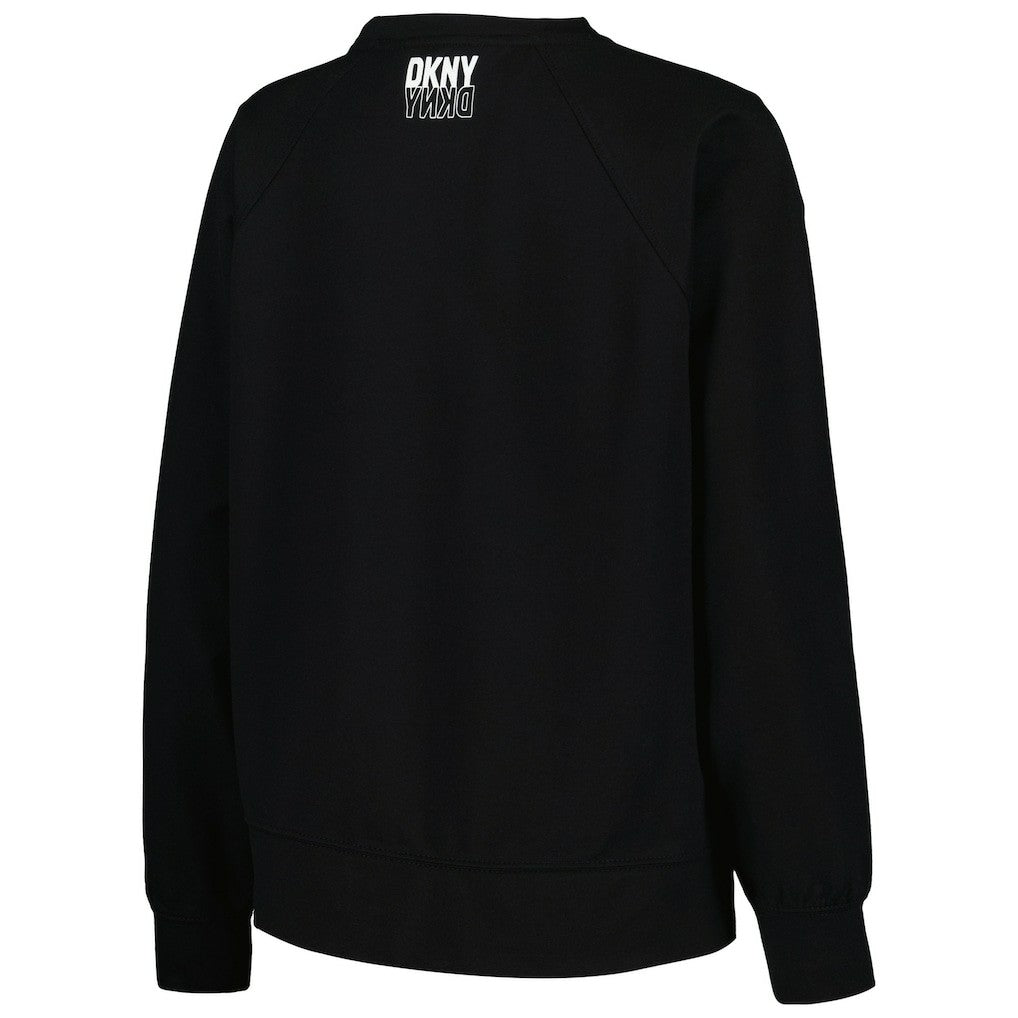 Brooklyn Nets DKNY Sport Women's Regina Raglan Pullover Sweatshirt - Black discount