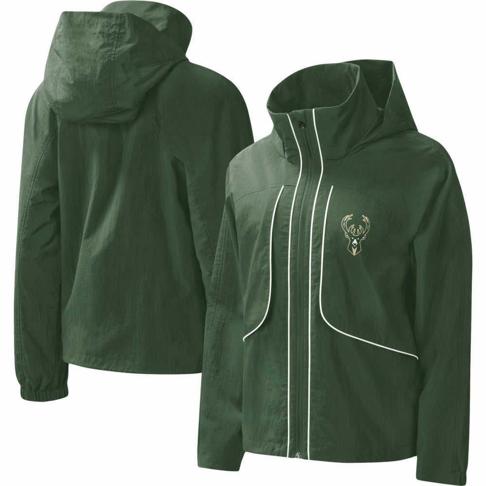 Milwaukee Bucks G-III 4Her by Carl Banks Women's Last Shot Full-Zip Hoodie - Hunter Green shop