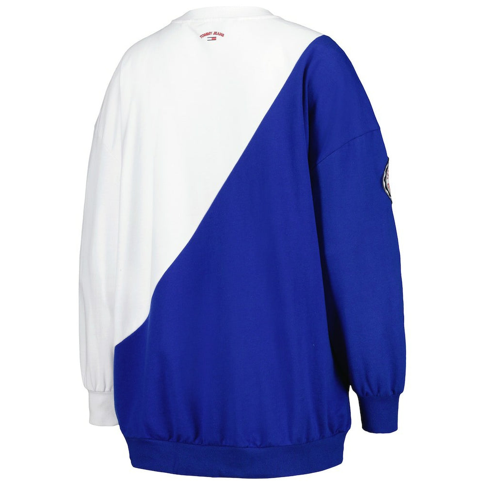 Philadelphia 76ers Tommy Jeans Women's Ariel Pullover Sweatshirt - Royal/White for sale