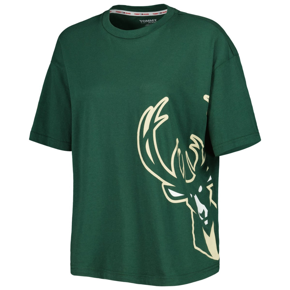 Milwaukee Bucks Tommy Jeans Women's Bianca T-Shirt - Hunter Green shop