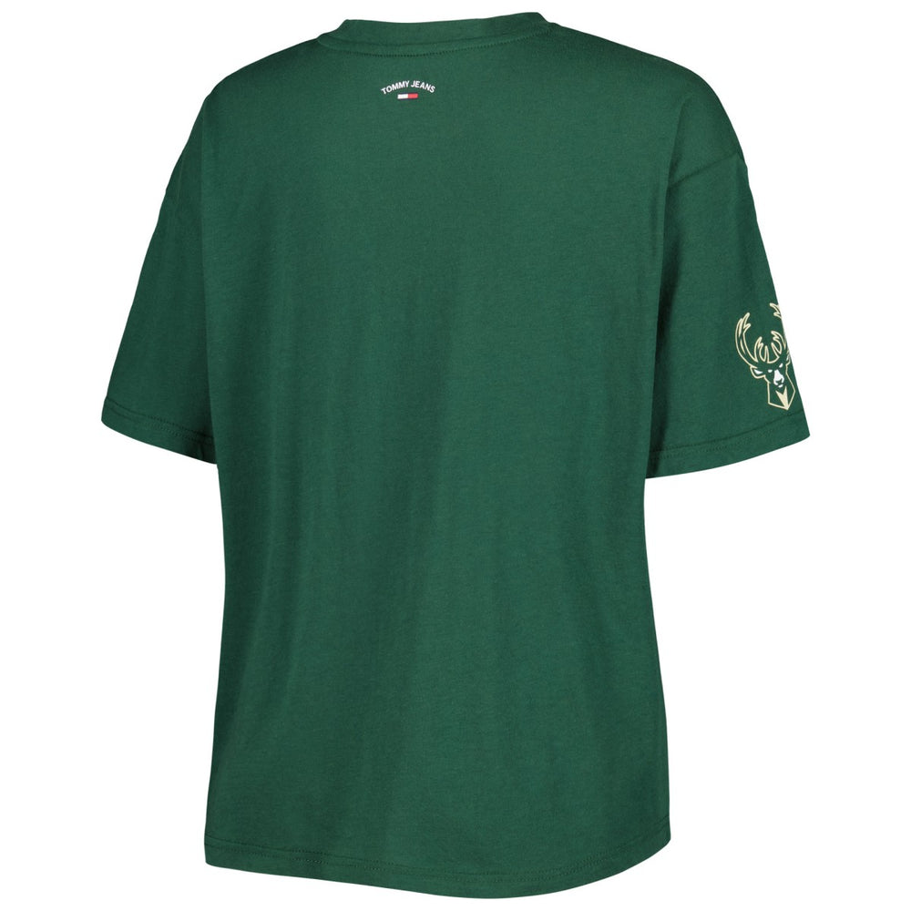 Milwaukee Bucks Tommy Jeans Women's Bianca T-Shirt - Hunter Green shop