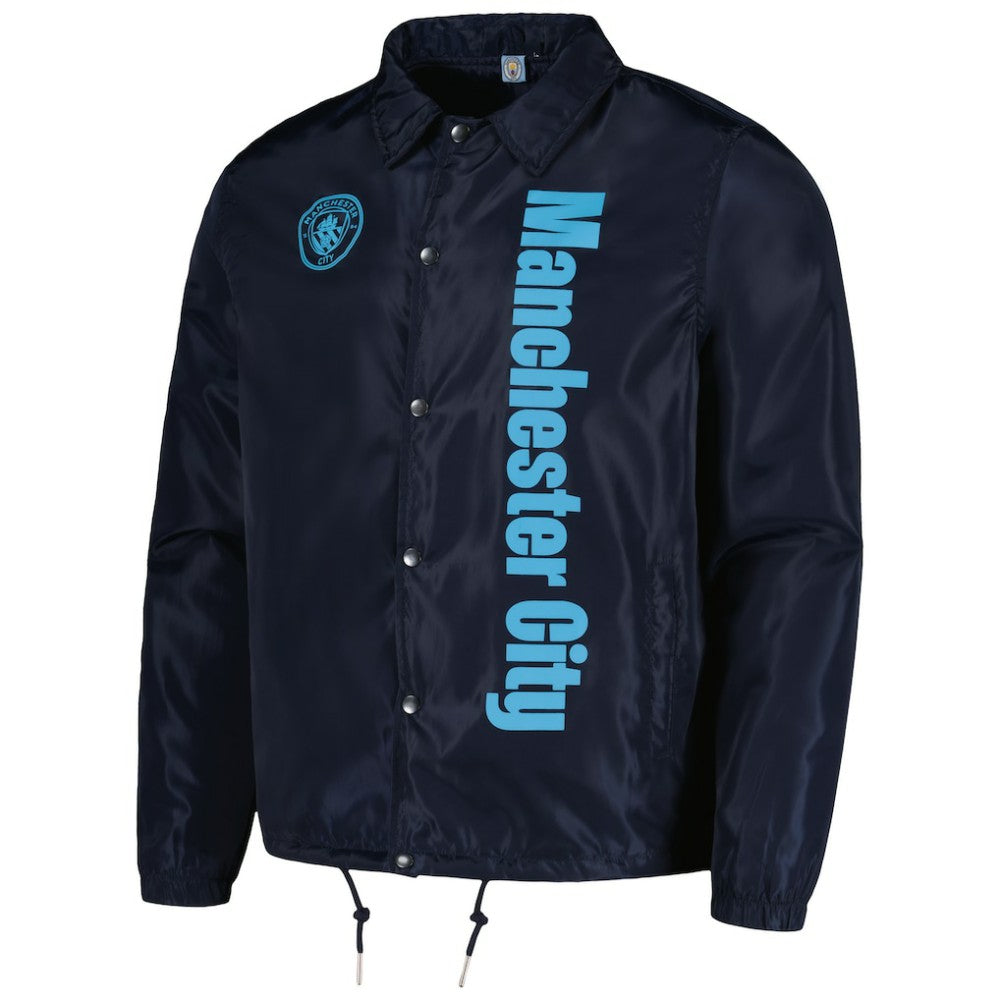 Manchester City Coaches Full-Snap Jacket - Navy outlet