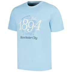 Manchester City Established Relaxed Fit T-Shirt - Sky Blue shop