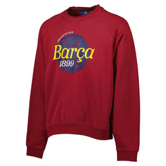 Barcelona Foundation Oversized Raglan Pullover Sweatshirt - Burgundy discount