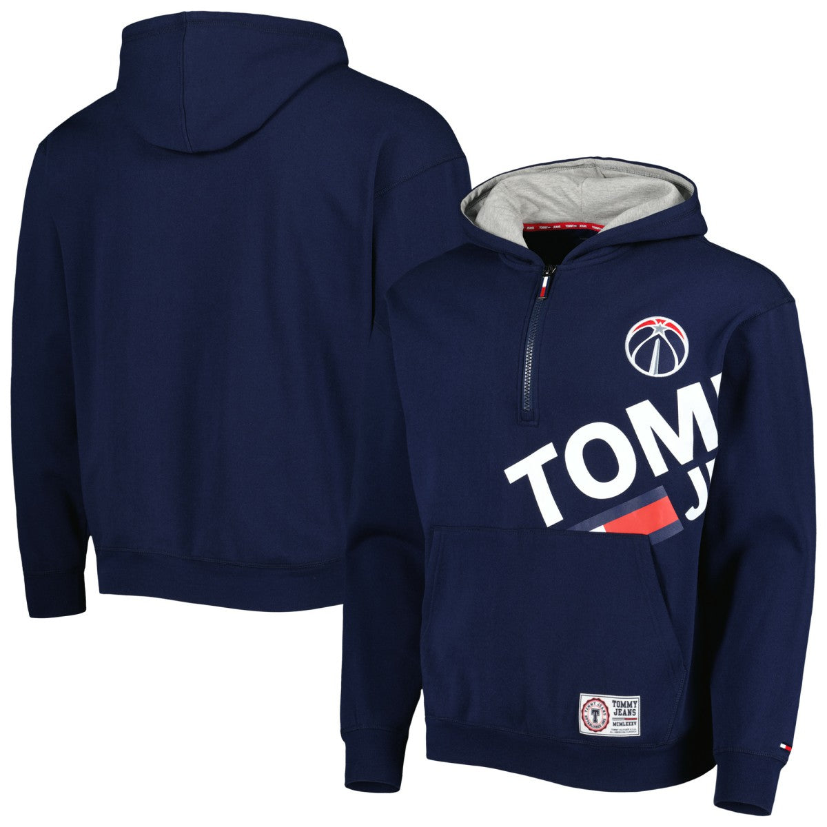 Washington Wizards Tommy Jeans Bernard Half-Zip Hoodie - Navy shop