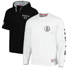 Brooklyn Nets Tommy Jeans Matthew 2-In-1 T-Shirt & Hoodie Combo Set - Black/White cheap