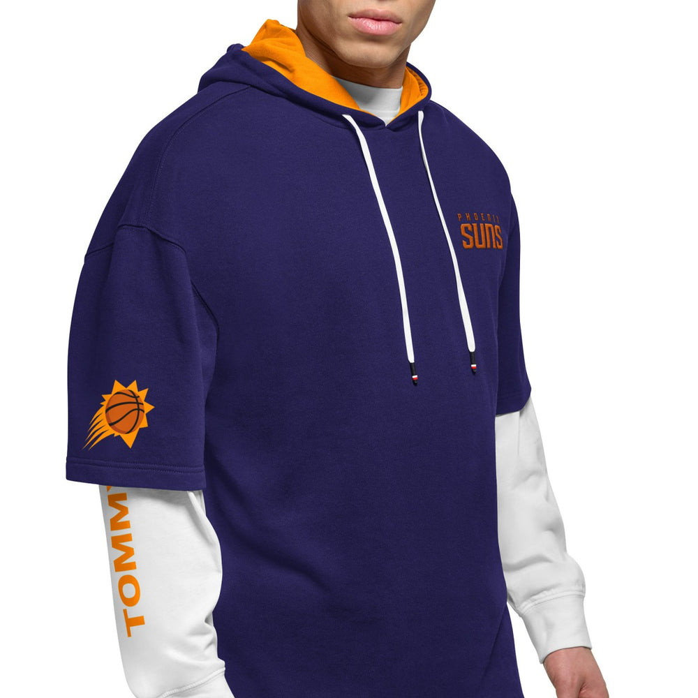 Phoenix Suns Tommy Jeans Matthew 2 In 1 T-Shirt & Hoodie Combo Set - Purple/White for sale