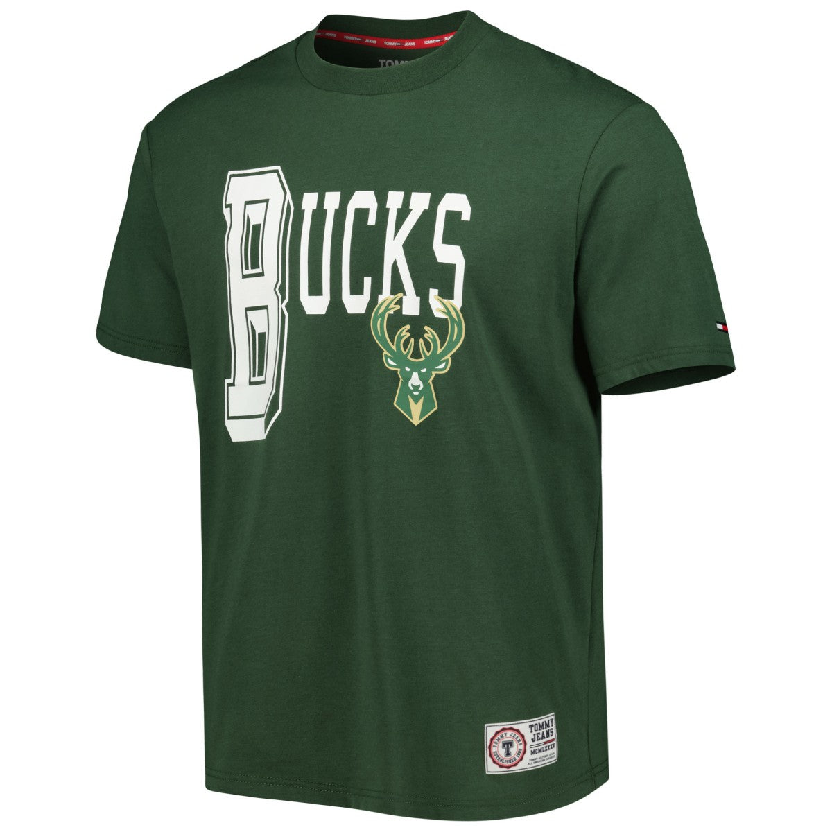 Milwaukee Bucks Tommy Jeans Mel Varsity T-Shirt - Hunter Green online