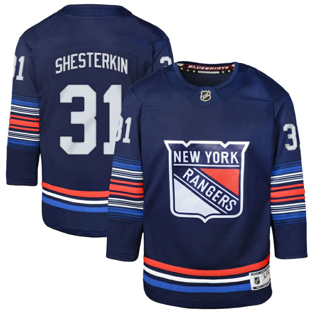 Igor Shesterkin New York Rangers Youth Alternate Premier Player Jersey - Navy Jerseys