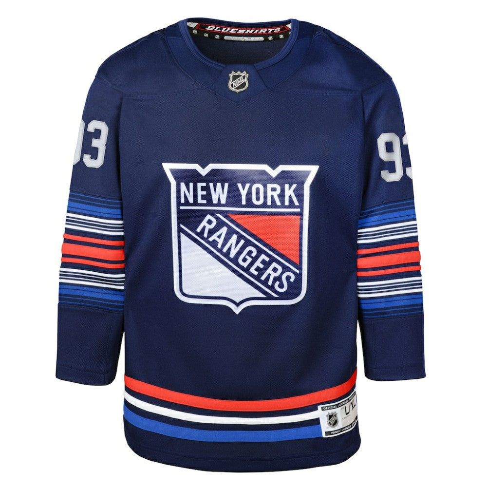 Mika Zibanejad New York Rangers Youth Alternate Premier Player Jersey - Navy Jerseys
