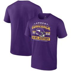Minnesota Vikings Largest Comeback T-Shirt - Purple sale