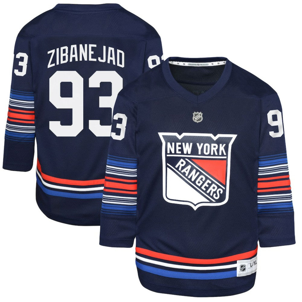 Mika Zibanejad New York Rangers Youth Alternate Replica Player Jersey - Navy Jerseys