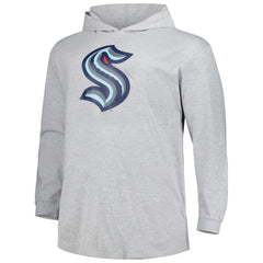 Seattle Kraken Big & Tall Pullover Hoodie - Heather Gray Hoodies