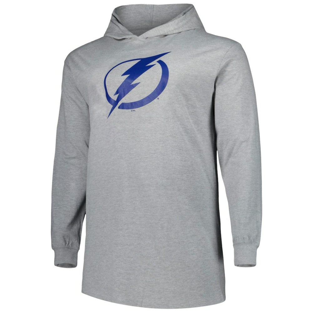 Tampa Bay Lightning Big & Tall Pullover Hoodie - Heather Gray Hoodies