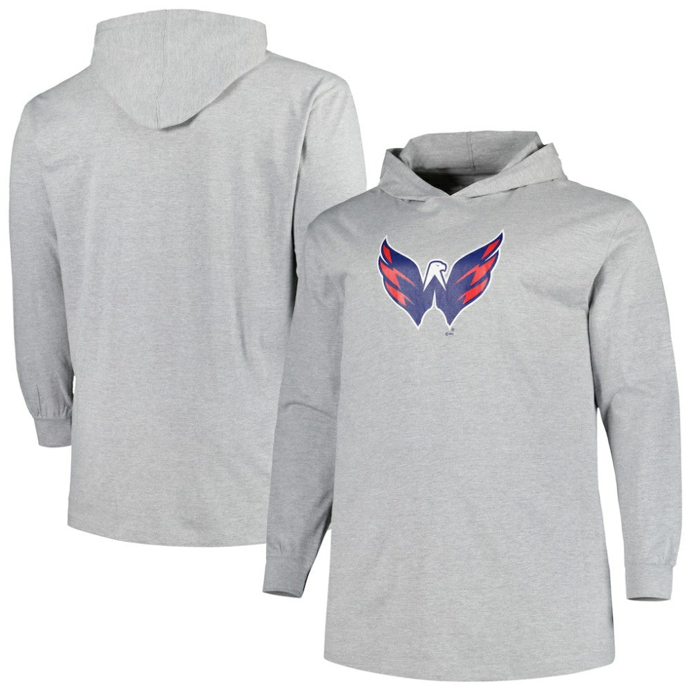 Washington Capitals Big & Tall Pullover Hoodie - Heather Gray Hoodies