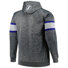 Tampa Bay Lightning Big & Tall Stripe Pullover Hoodie - Heather Charcoal Hoodies