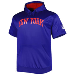 New York Rangers Big & Tall Logo Short Sleeve Hoodie - Royal Hoodies