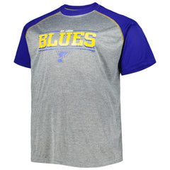 St. Louis Blues Big & Tall Logo Raglan T-Shirt - Heather Gray T-shirts