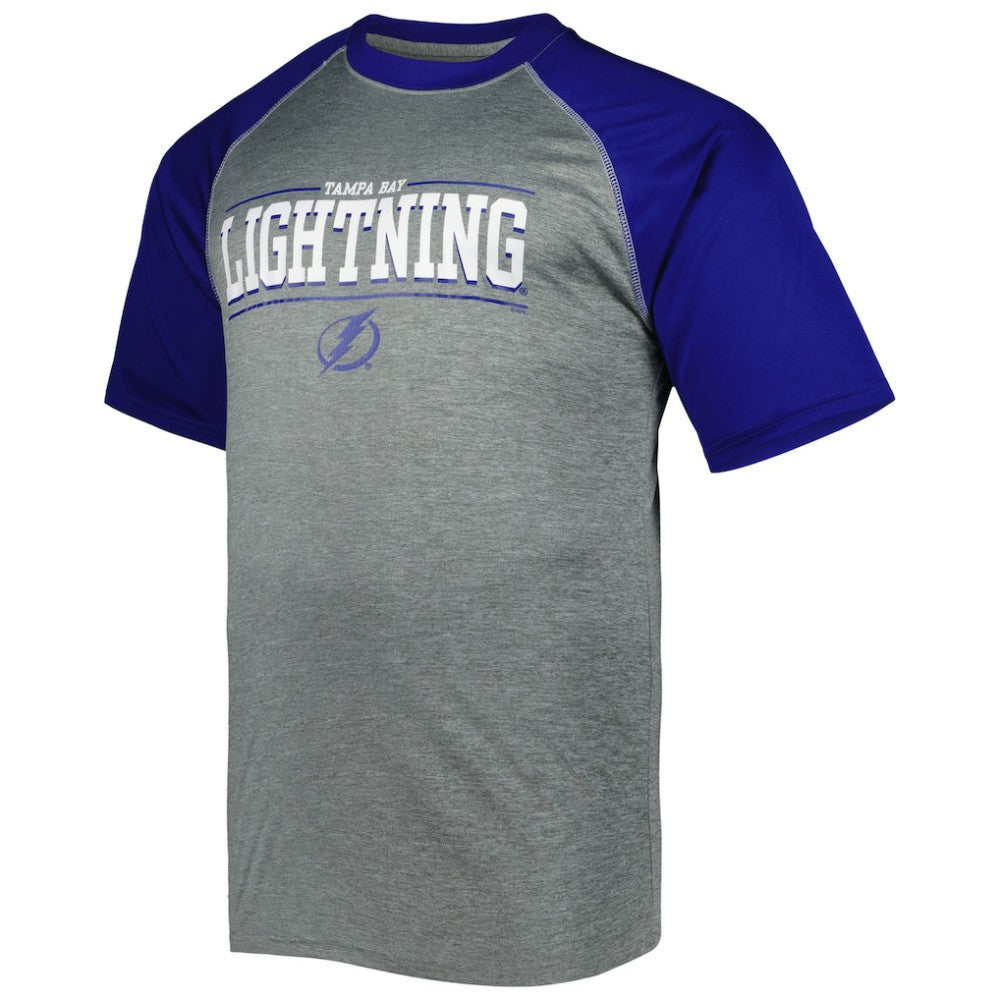 Tampa Bay Lightning Big & Tall Logo Raglan T-Shirt - Heather Gray T-shirts