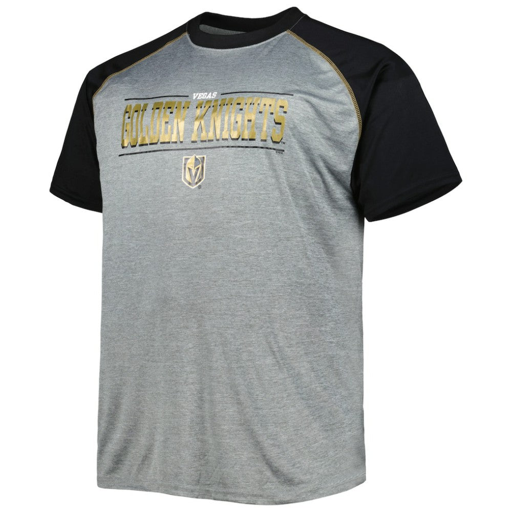 Vegas Golden Knights Big & Tall Logo Raglan T-Shirt - Heather Gray T-shirts
