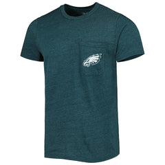 Philadelphia Eagles Majestic Threads Tri-Blend Pocket T-Shirt - Midnight Green cheap